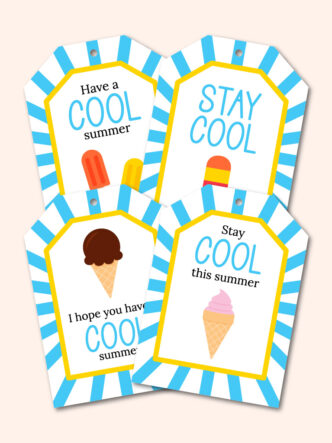 printable summer gift tags