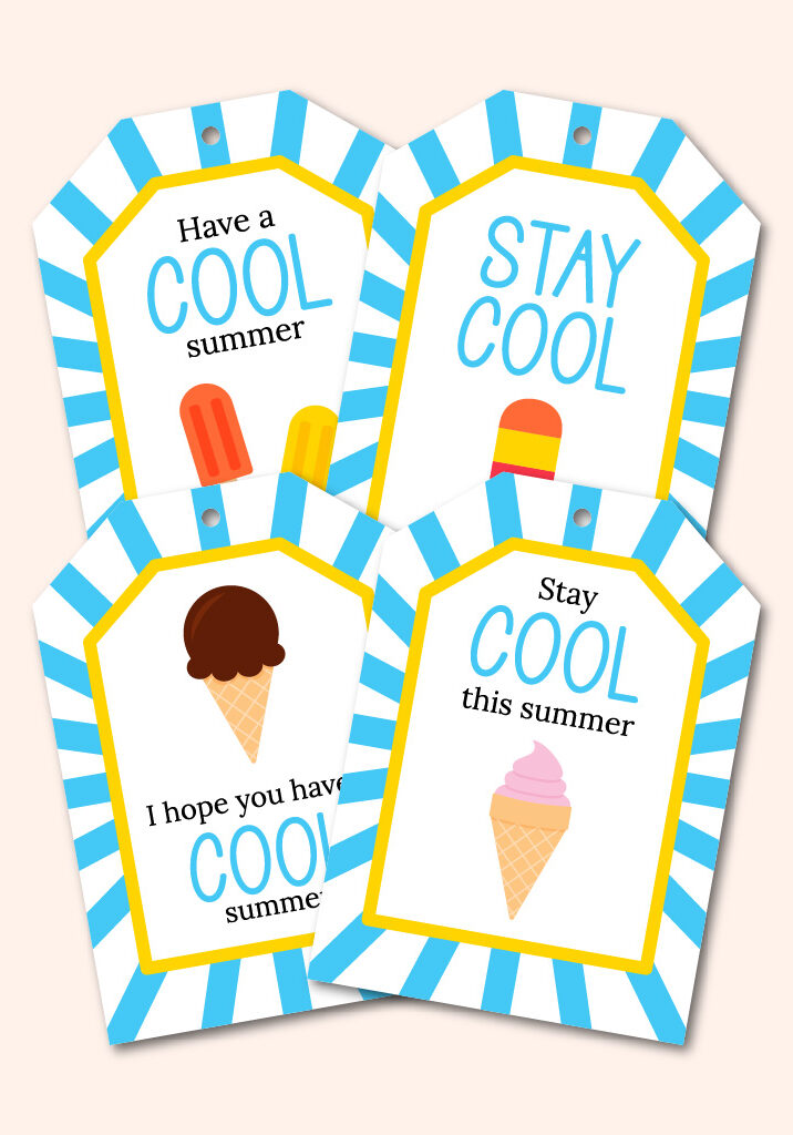 printable summer gift tags