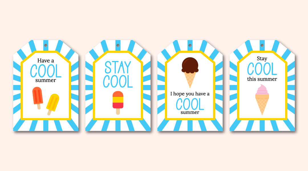 printable summer gift tags