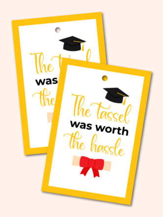 Graduation gift tags