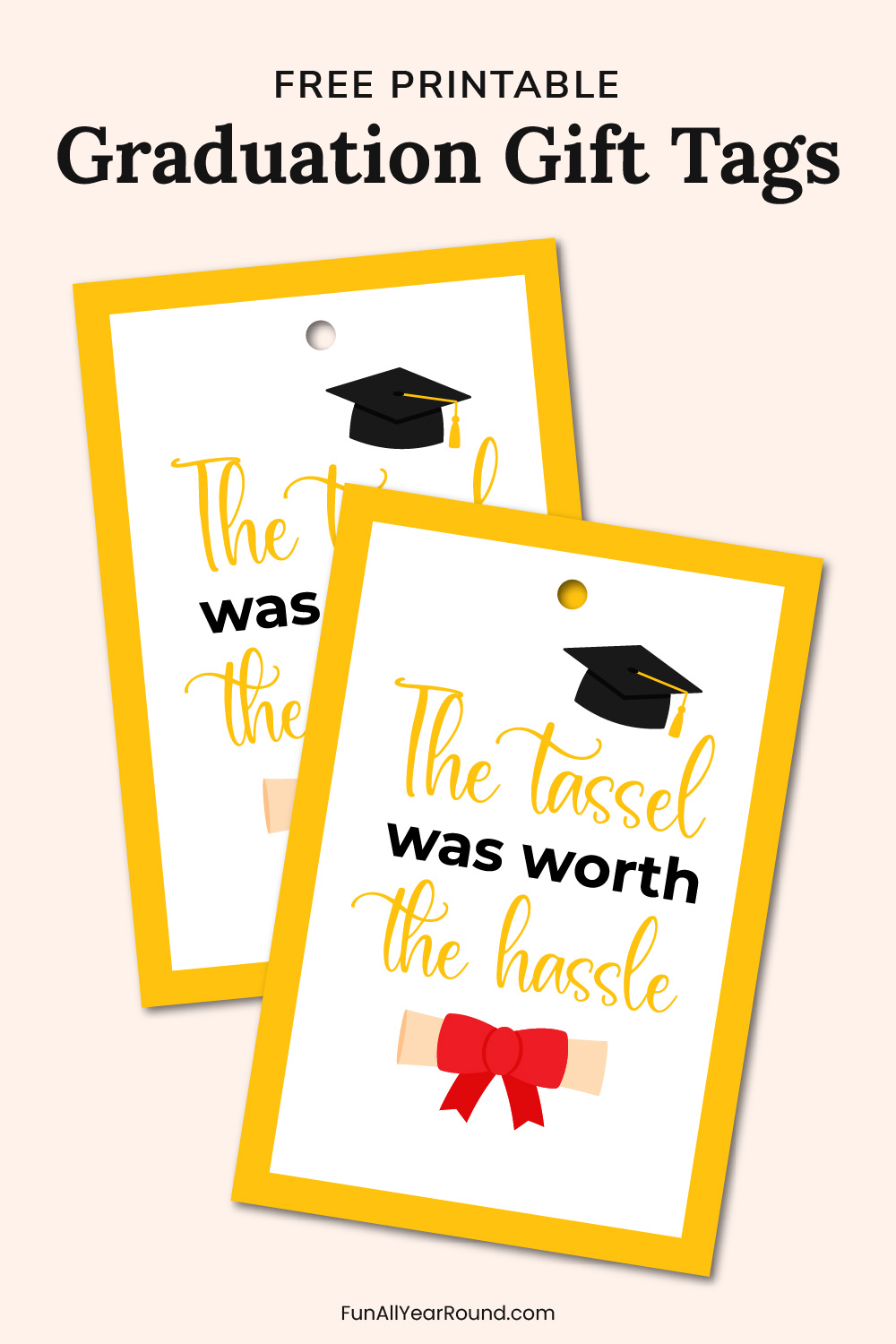 Graduation gift tags