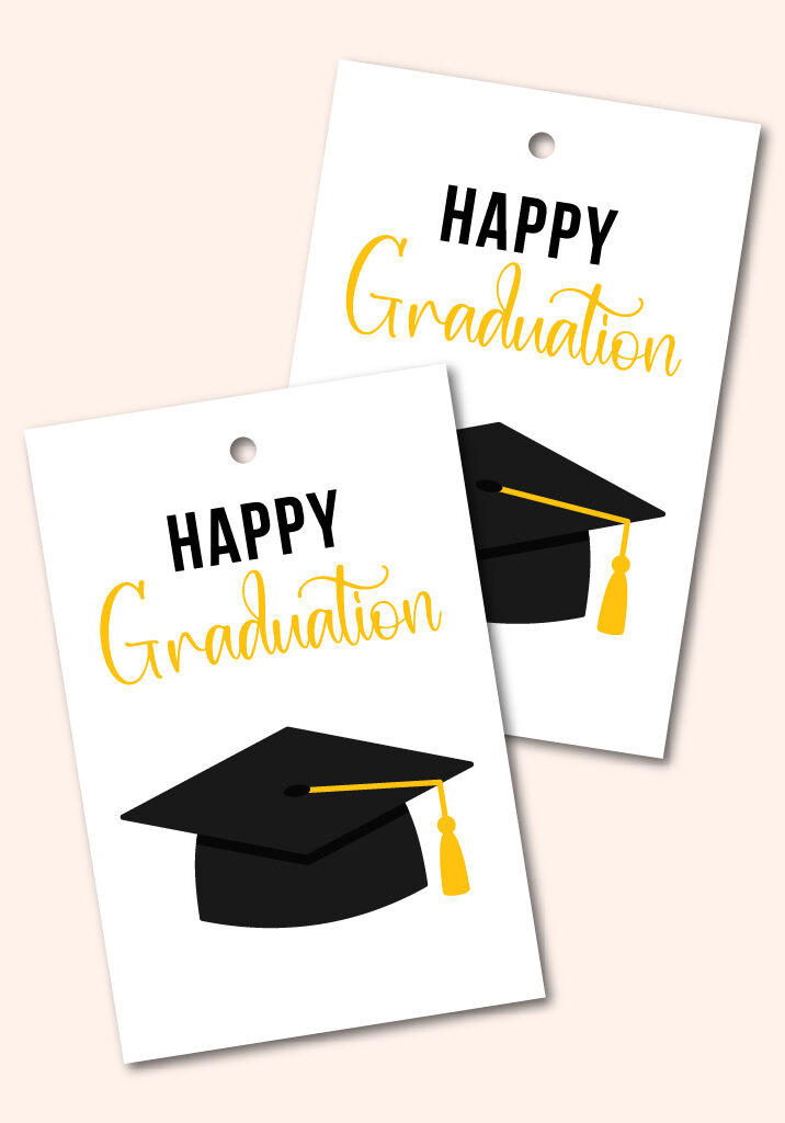 printable happy graduation gift tags