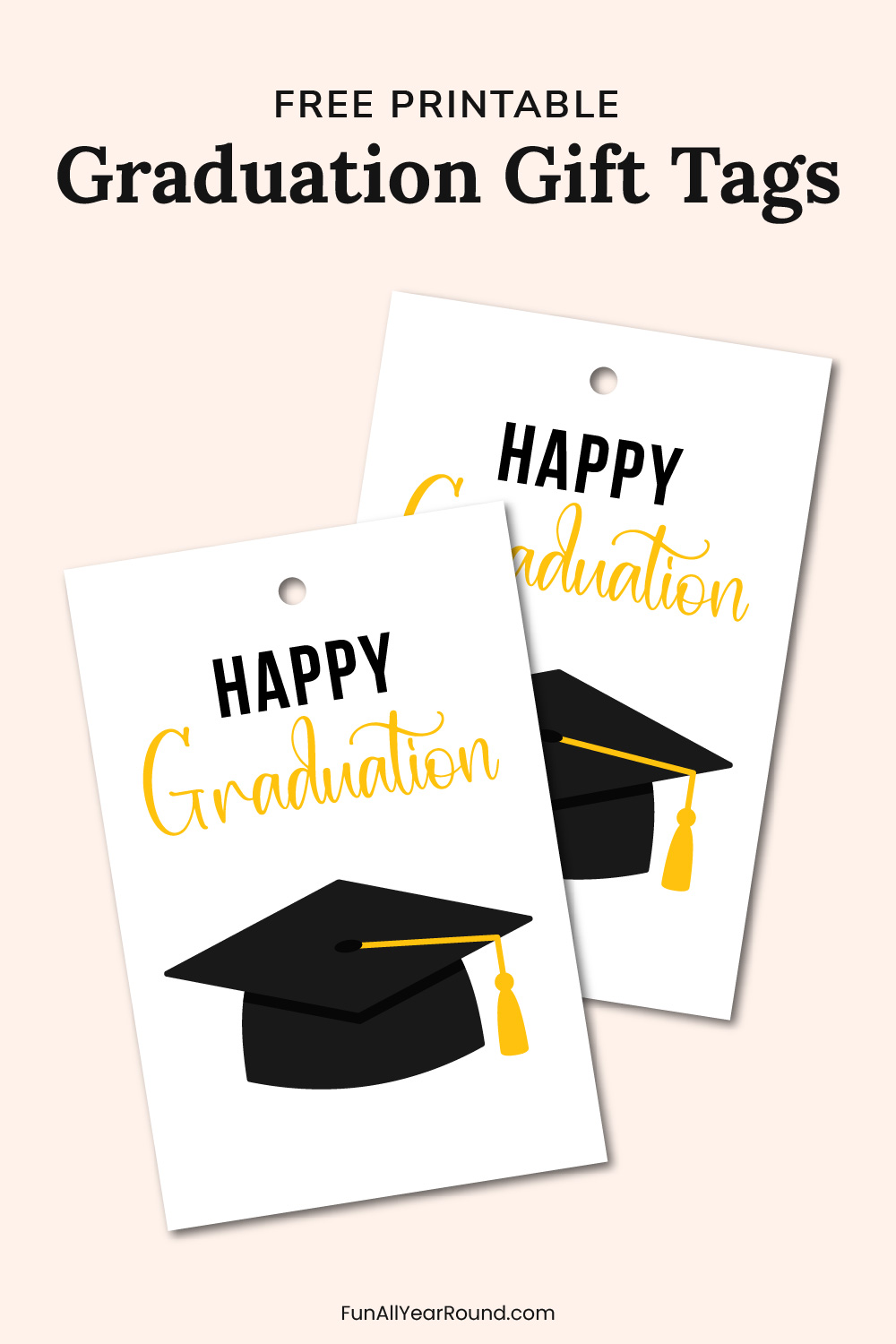 printable happy graduation gift tags