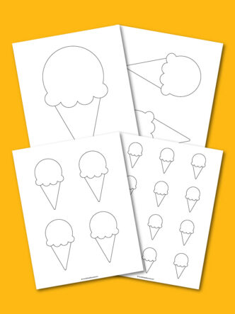 printable ice cream template