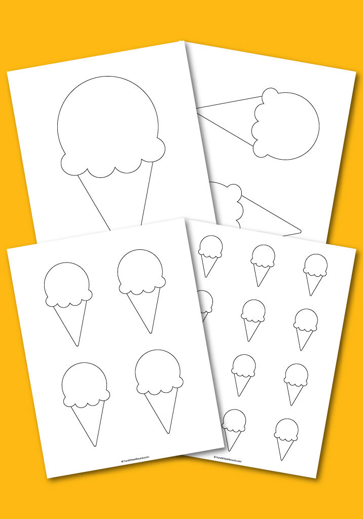 printable ice cream template