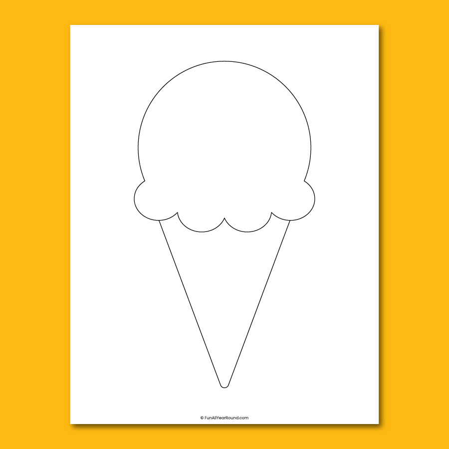 printable ice cream template