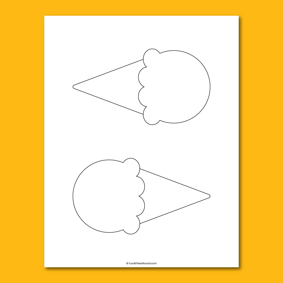 printable ice cream template