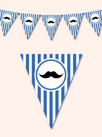 printable mustache bunting