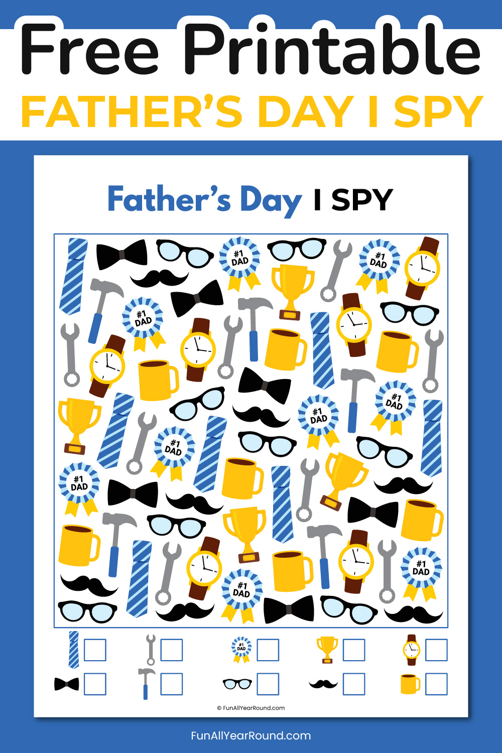 printable Father's Day I spy
