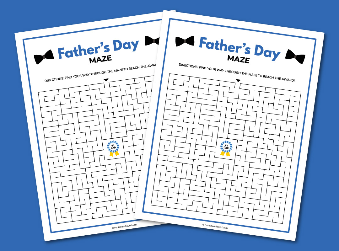 printable Father's Day maze