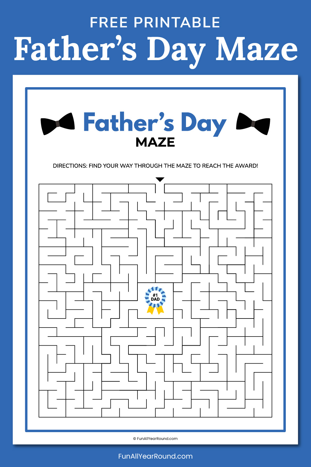 printable Father's Day maze