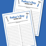 printable Father's Day word list