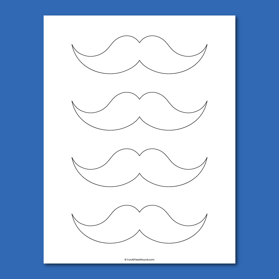 printable mustache template