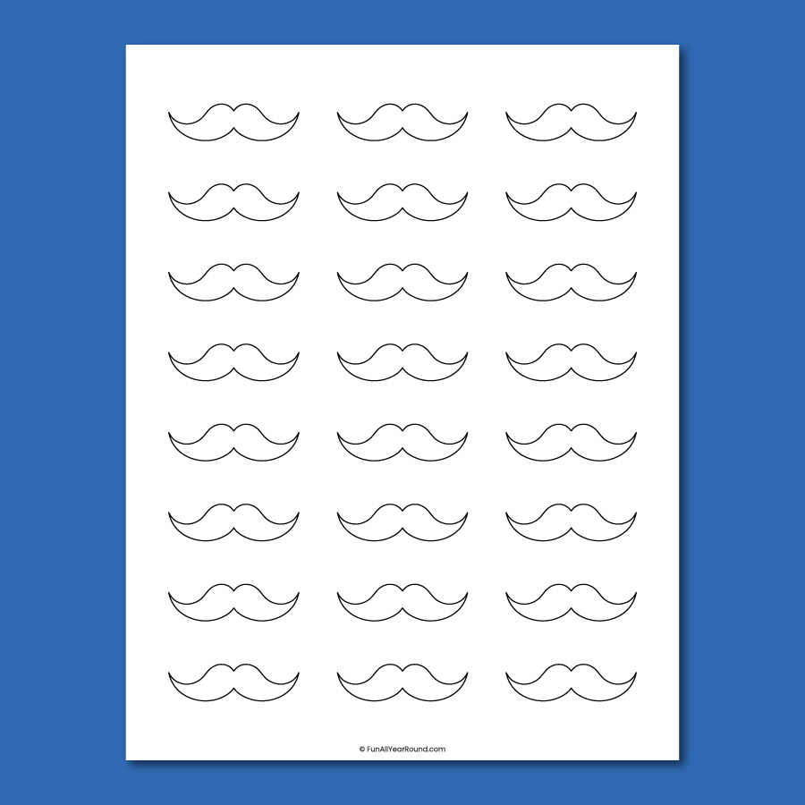 printable mustache template