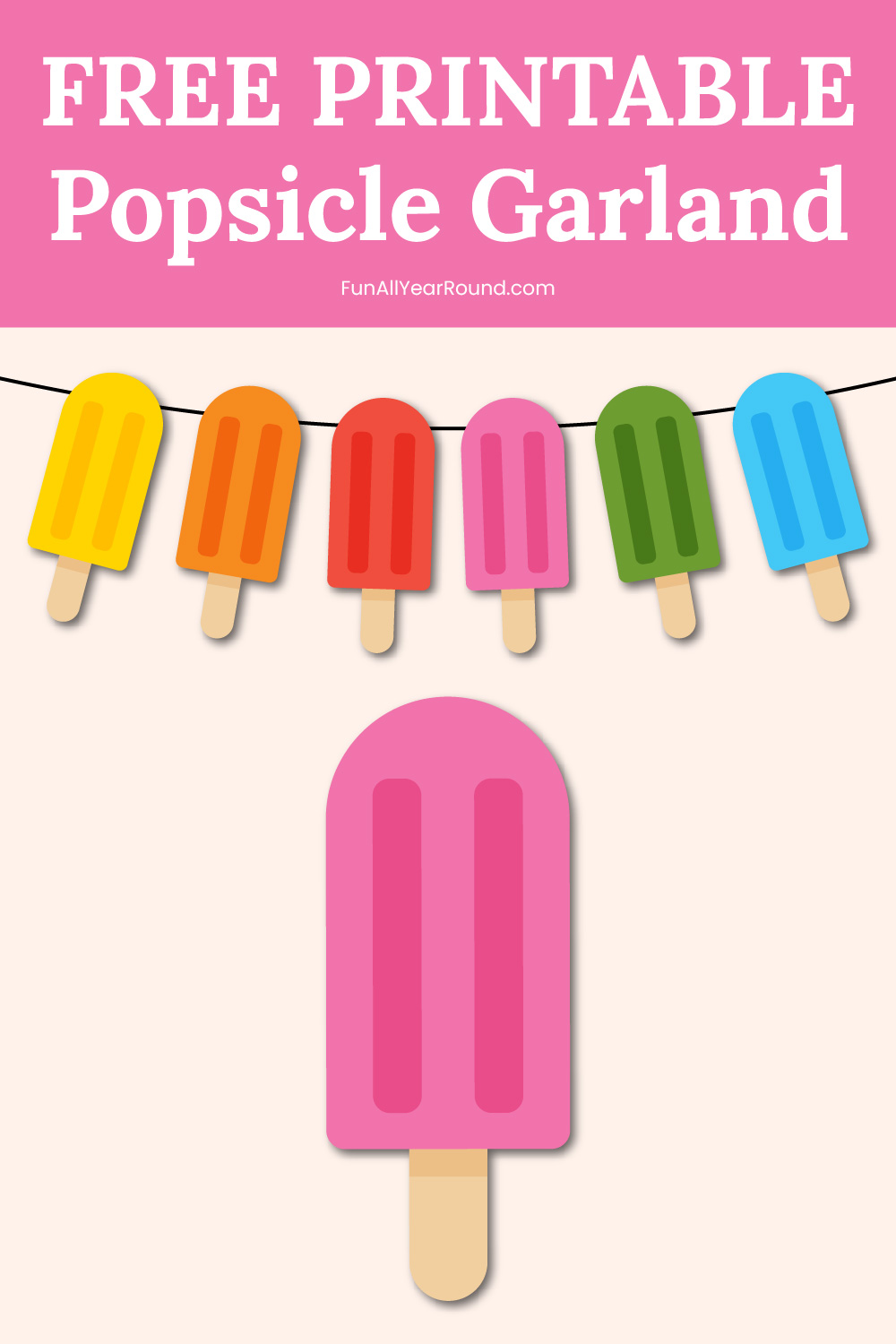 printable popsicle garland