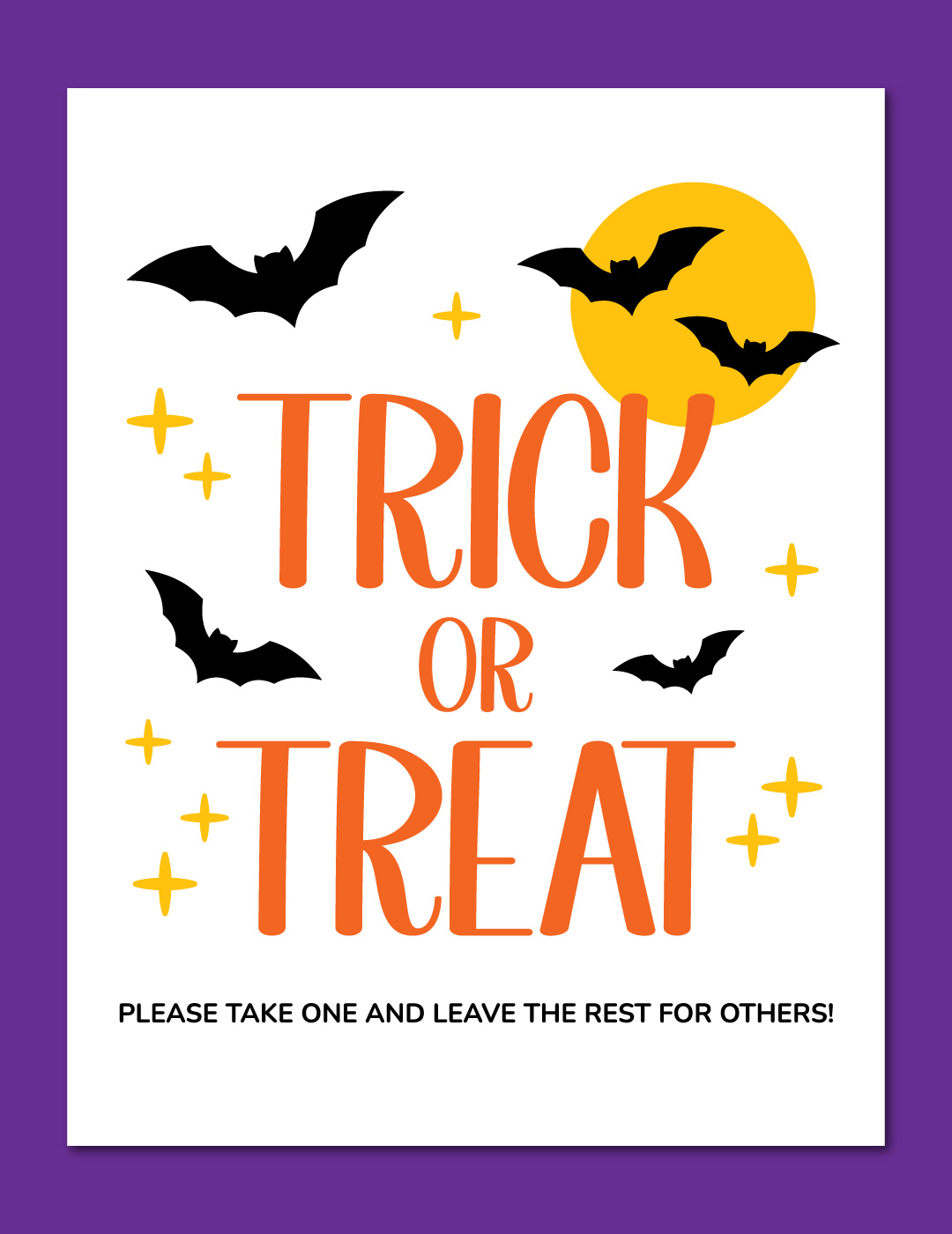 Trick or Treat sign