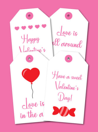 Printable Valentine's Day gift tags