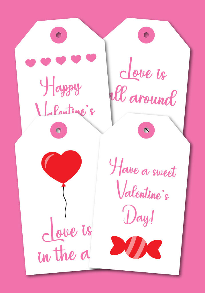 Printable Valentine's Day gift tags