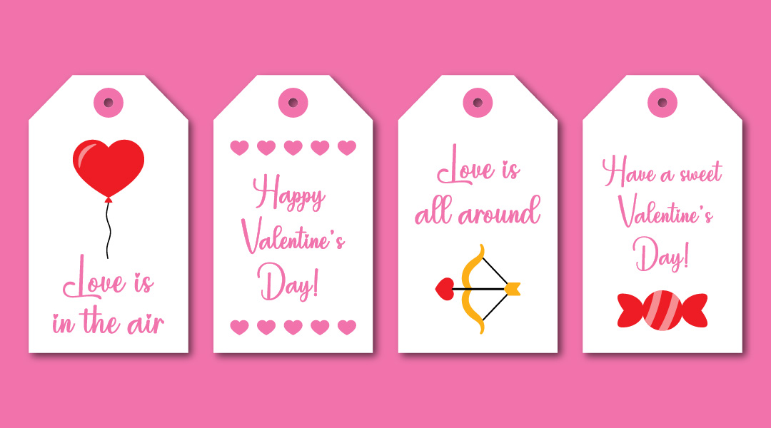 Printable Valentine's Day gift tags
