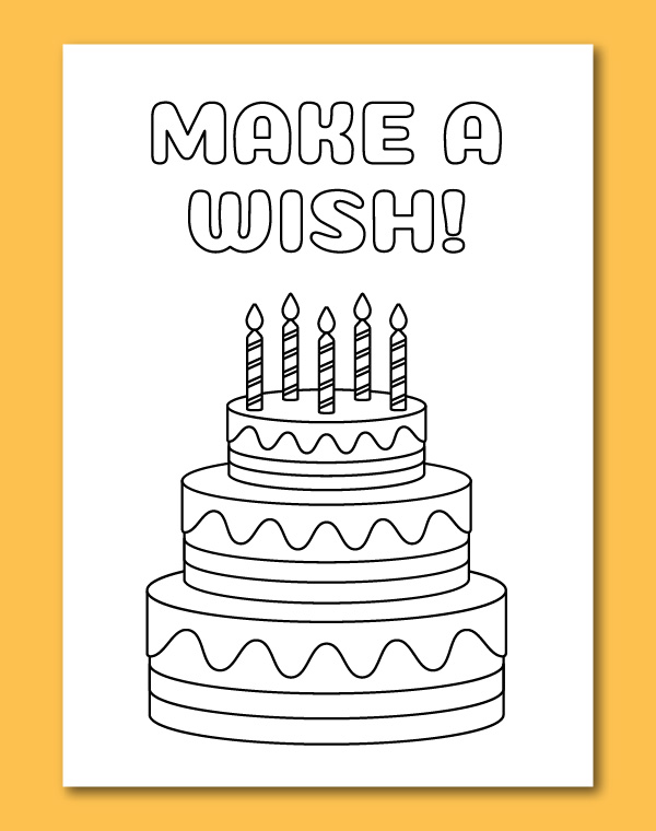 printable birthday coloring cards