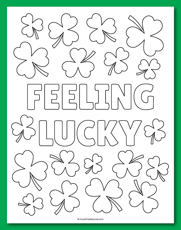 printable St. Patrick's Day coloring pages